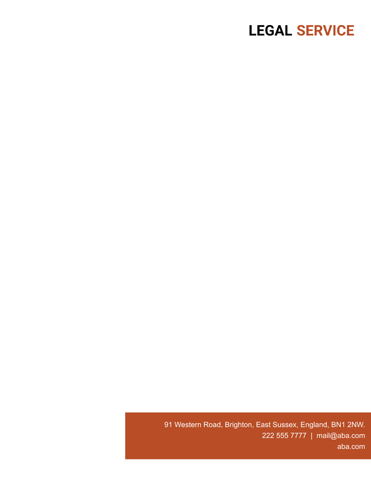 Free Legal Services Letterhead Template