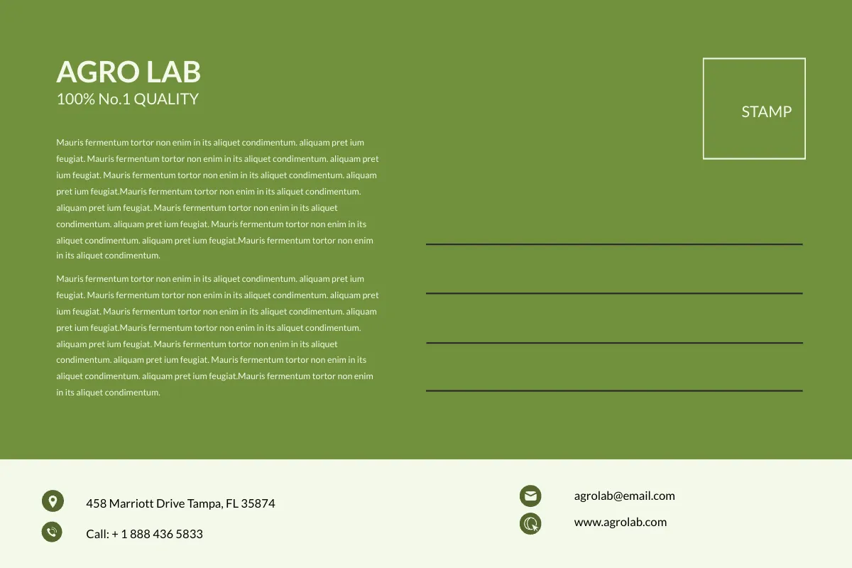 Free Agriculture Postcard Template to Edit Online