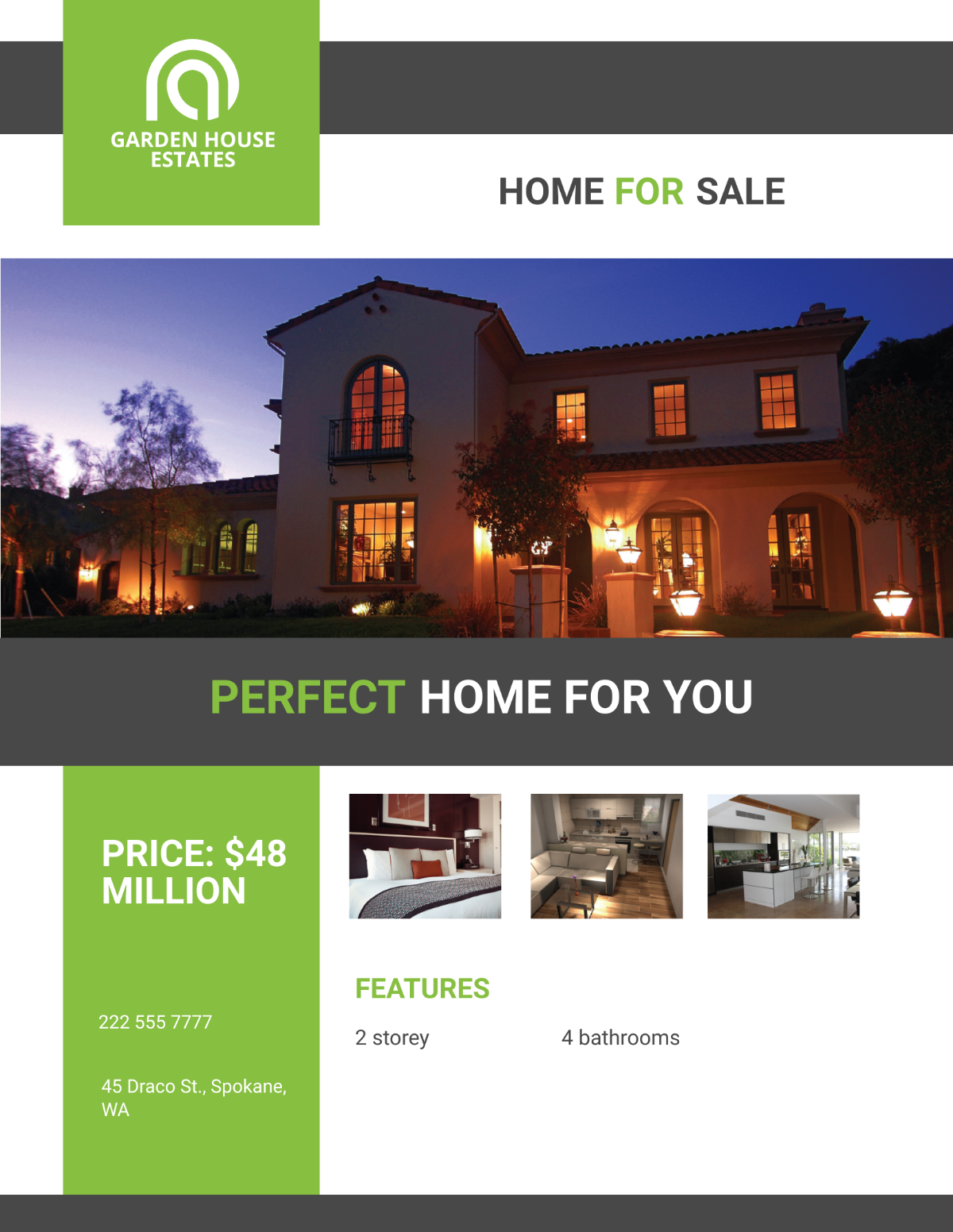 Home Sale Real Estate Flyer Template - Edit Online & Download