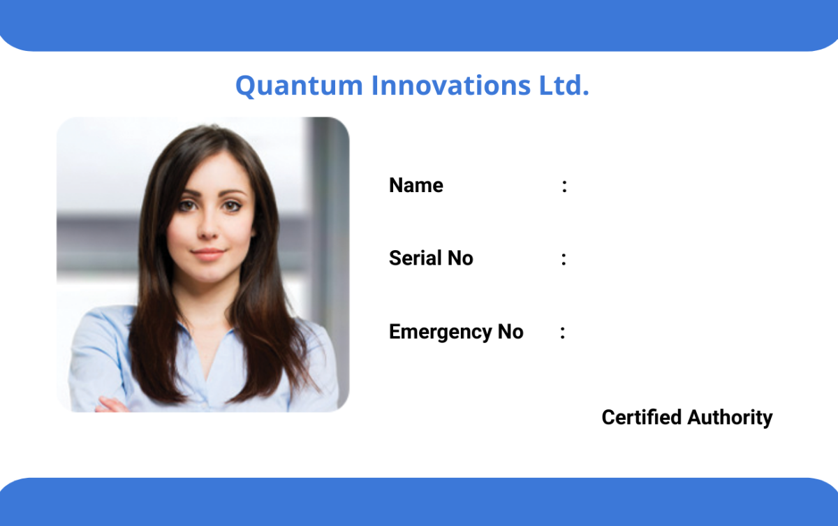 Company Blank ID Card Template - Edit Online & Download