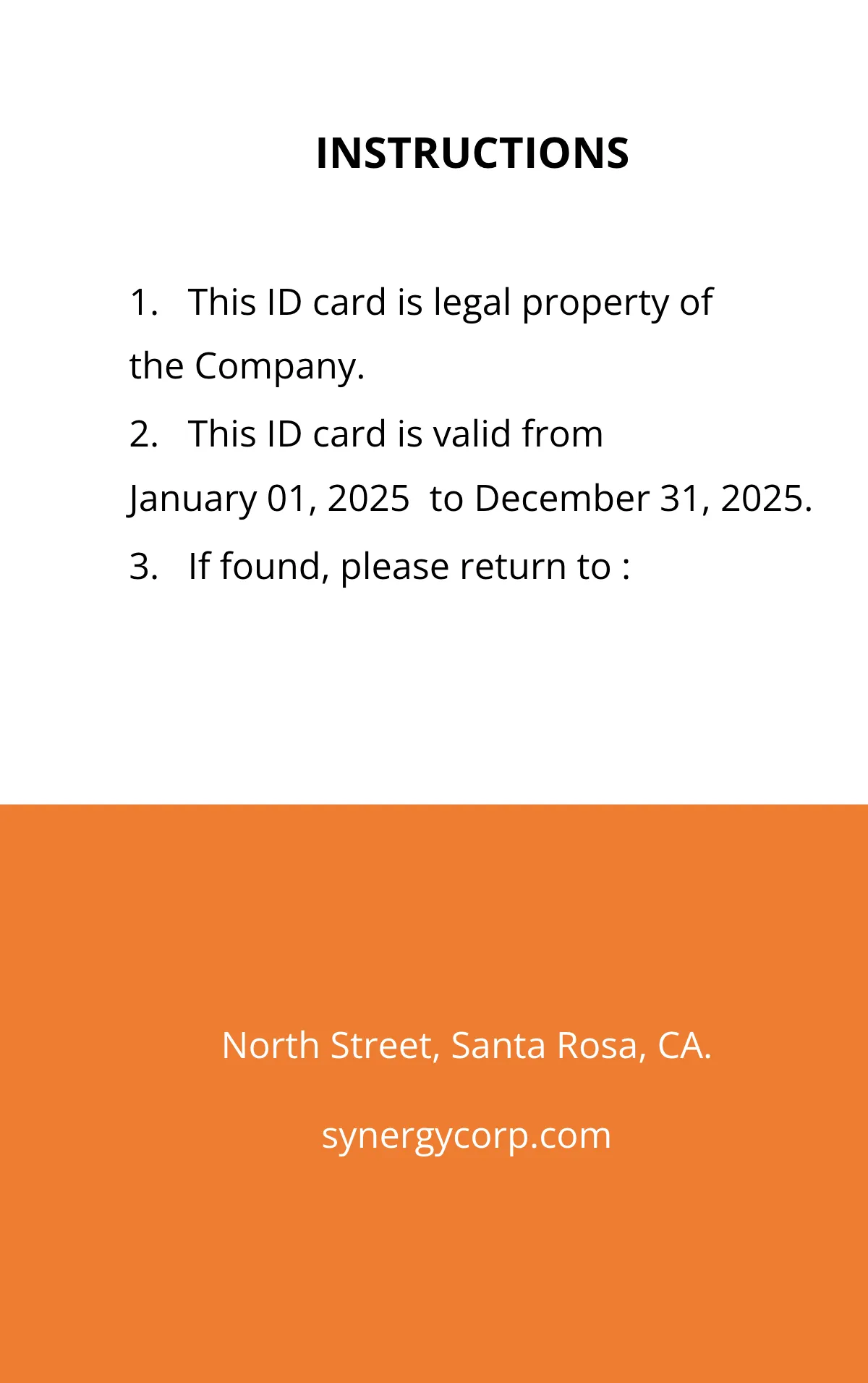 Free Corporate Blank ID Card Template to Edit Online