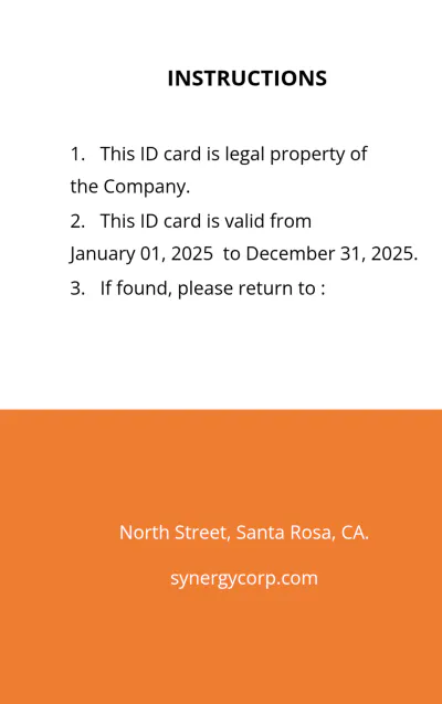 Free Corporate Blank ID Card Template to Edit Online
