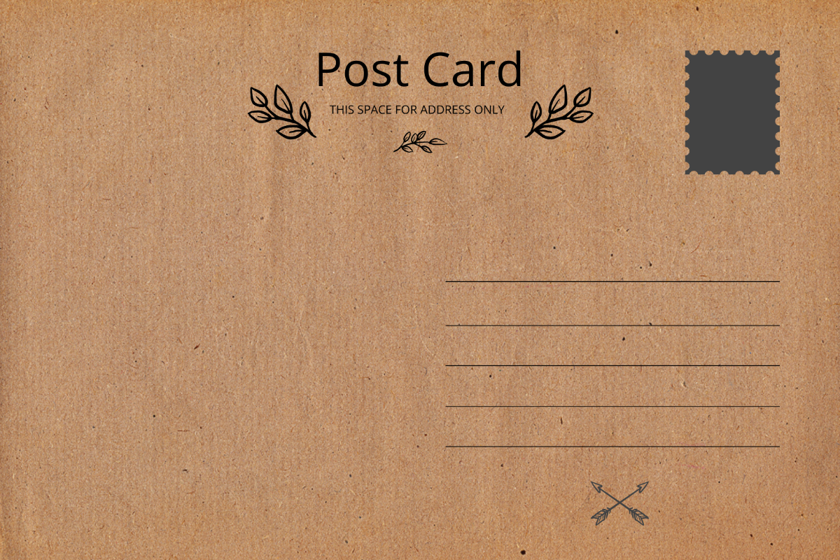Blank Vintage Postcard Template