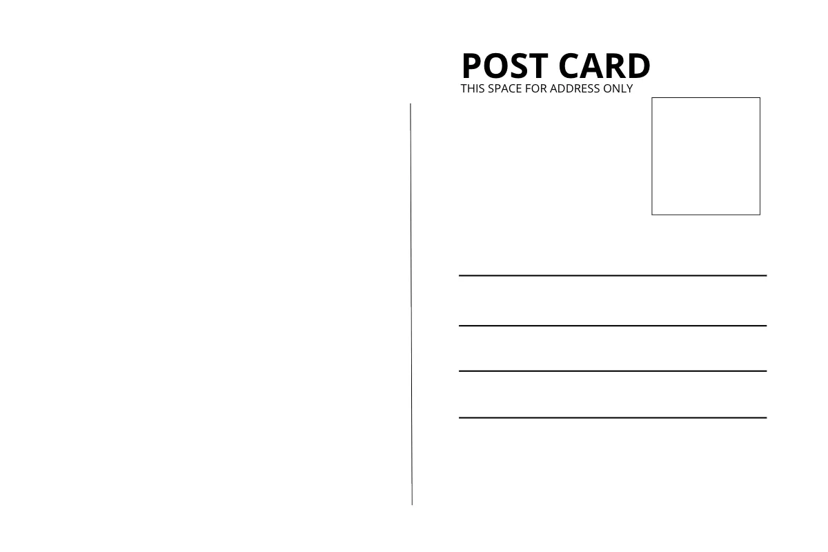 Free Blank White Index Postcard Template to Edit Online