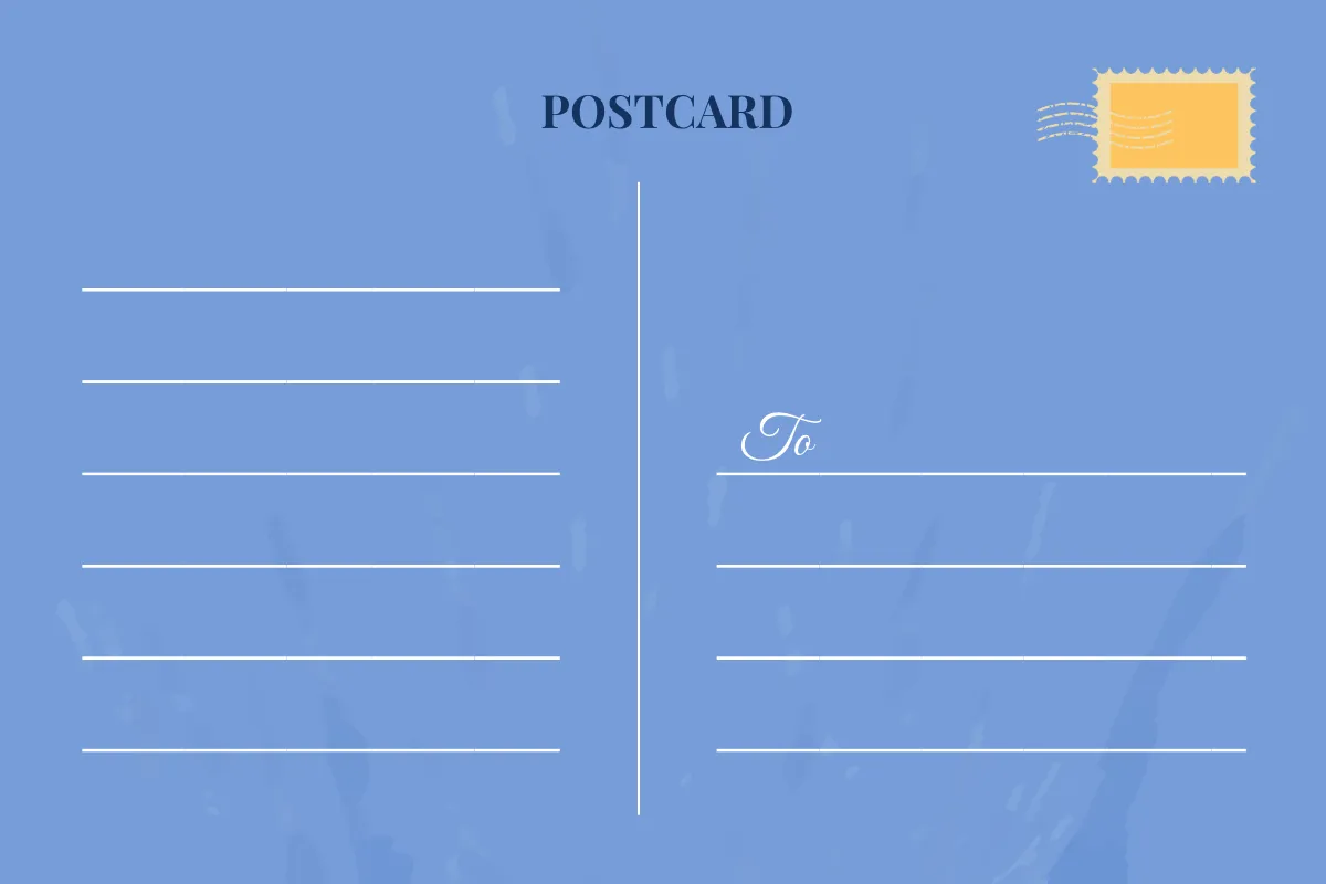 Free Plain Postcard Template to Edit Online