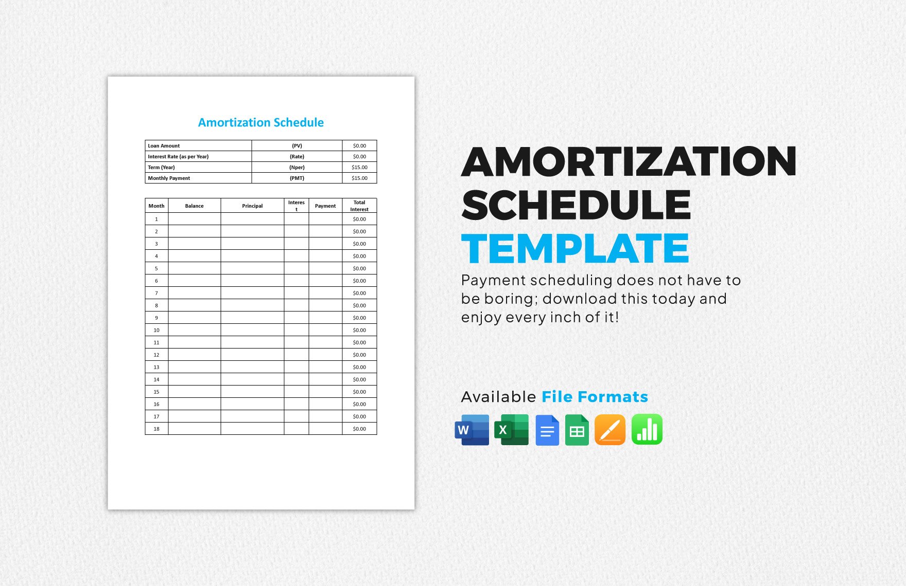Amortization Schedule Template