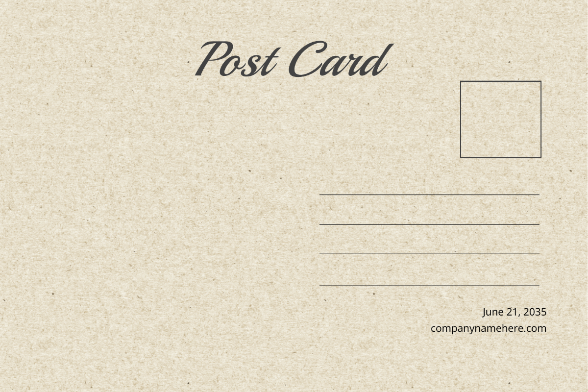 Standard Postcard Template - Edit Online & Download