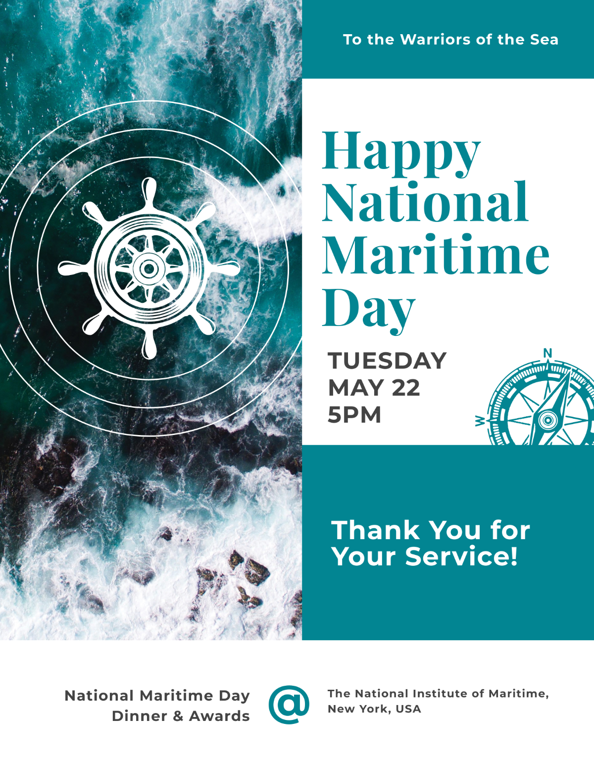 National Maritime Day Flyer Template - Edit Online & Download