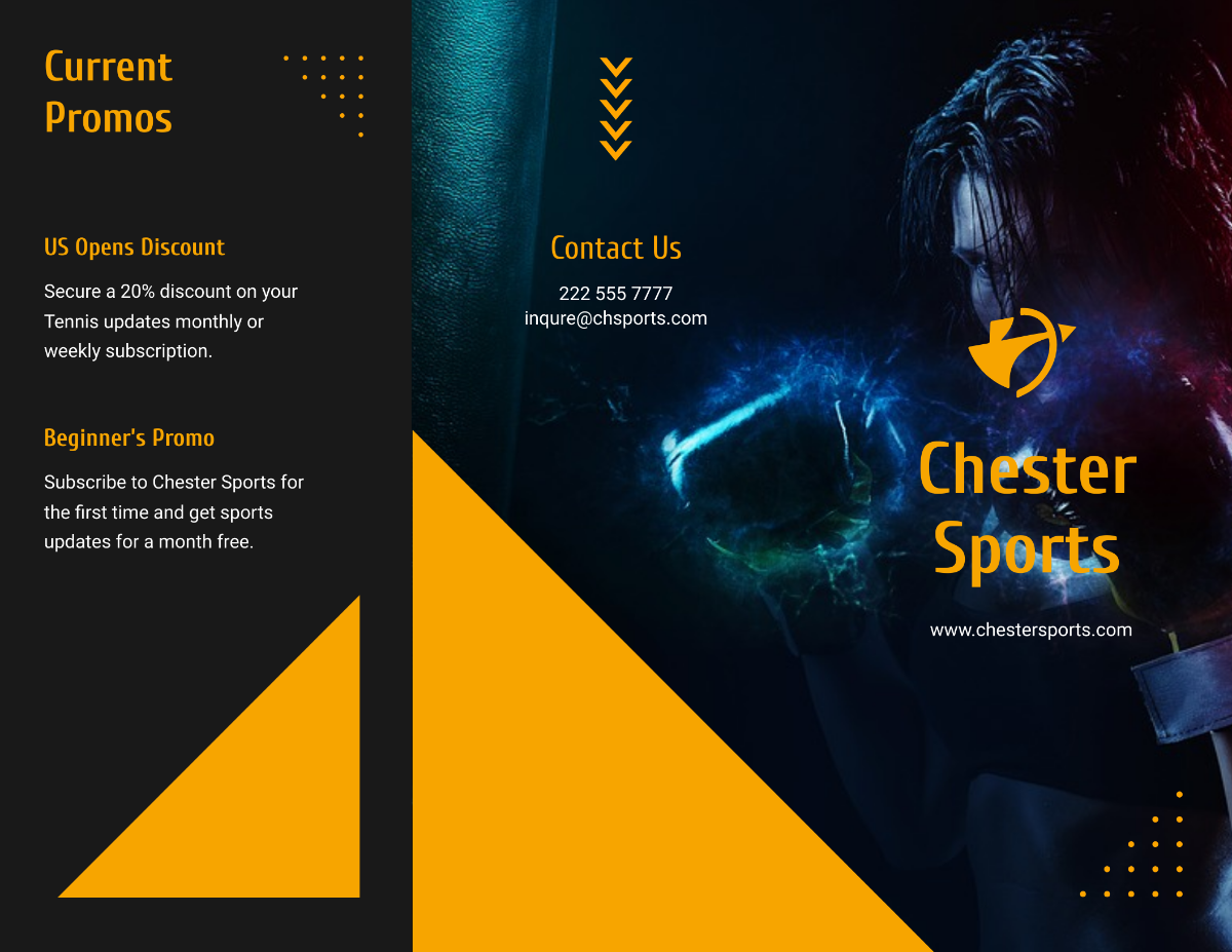 Sports Tri-Fold Brochure Template - Edit Online & Download