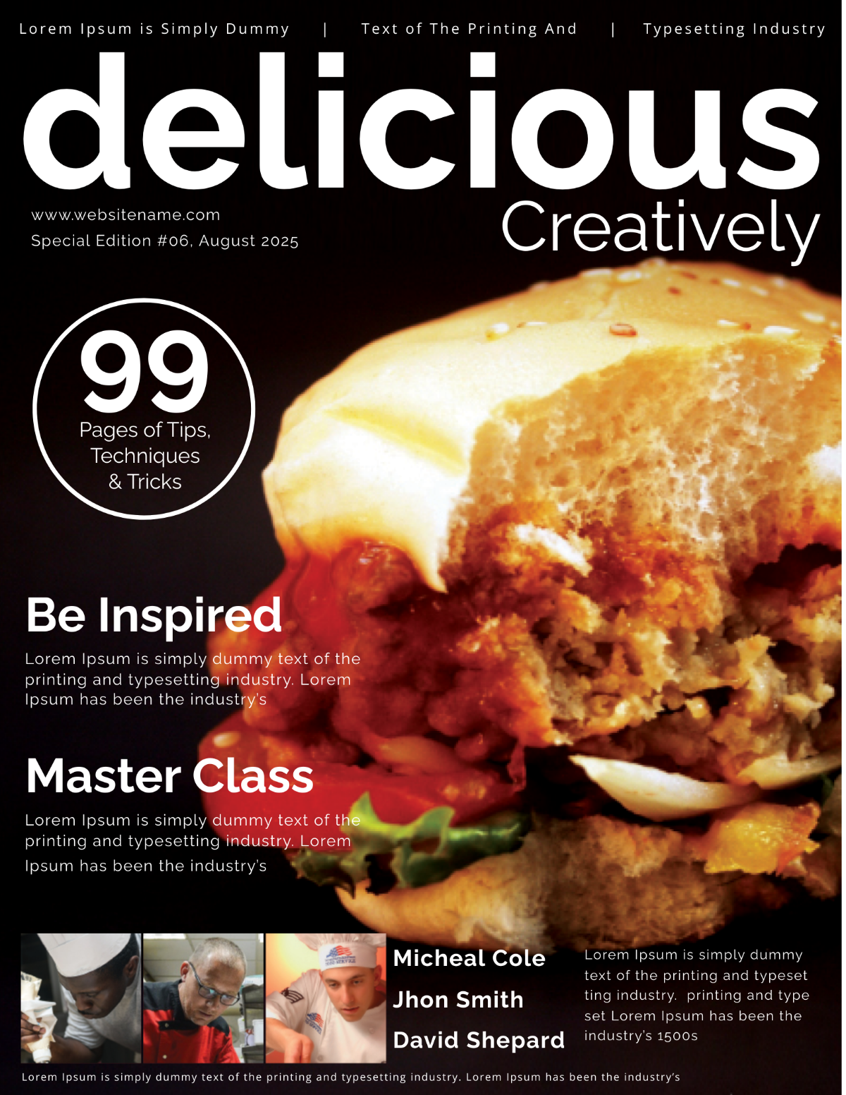 Free Food Magazine Cover Template