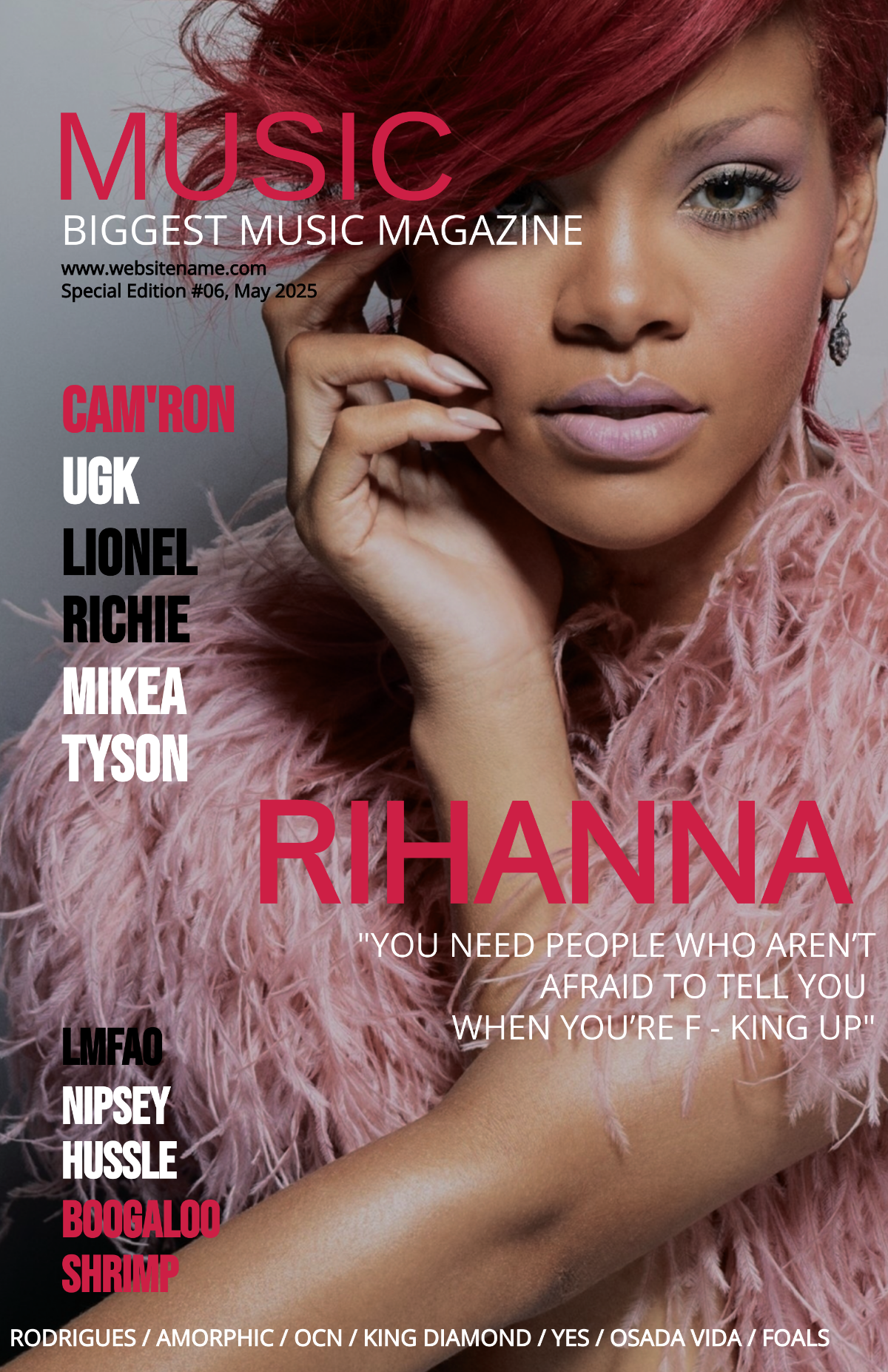 Music Magazine Cover Template