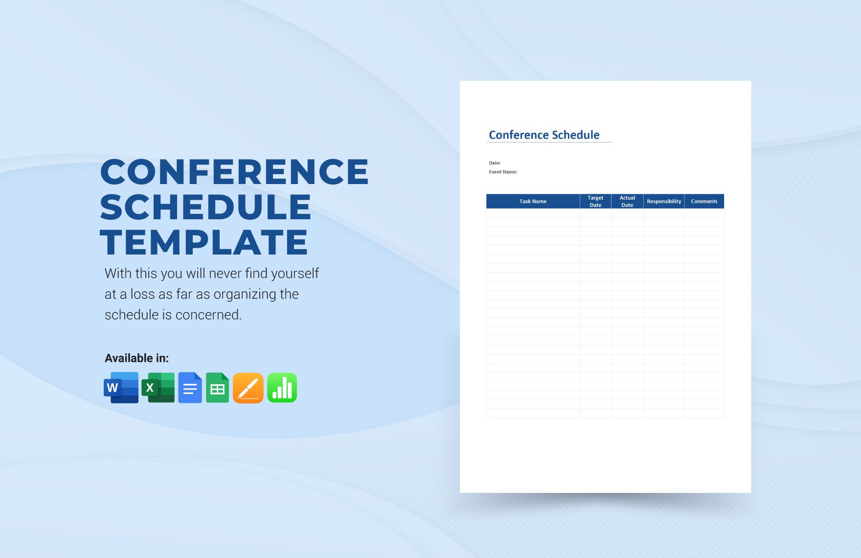 Conference Schedule Template