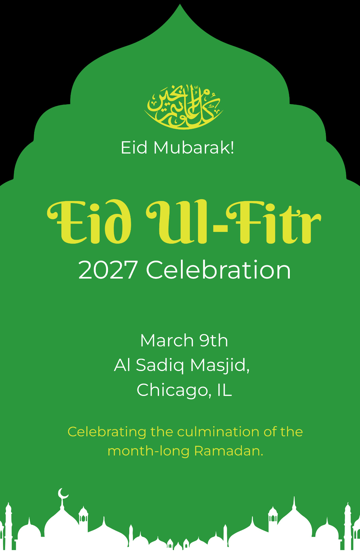 Eid Ul Fitr Poster Template
