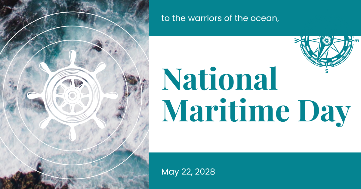 Free National Maritime Day Facebook Post Template