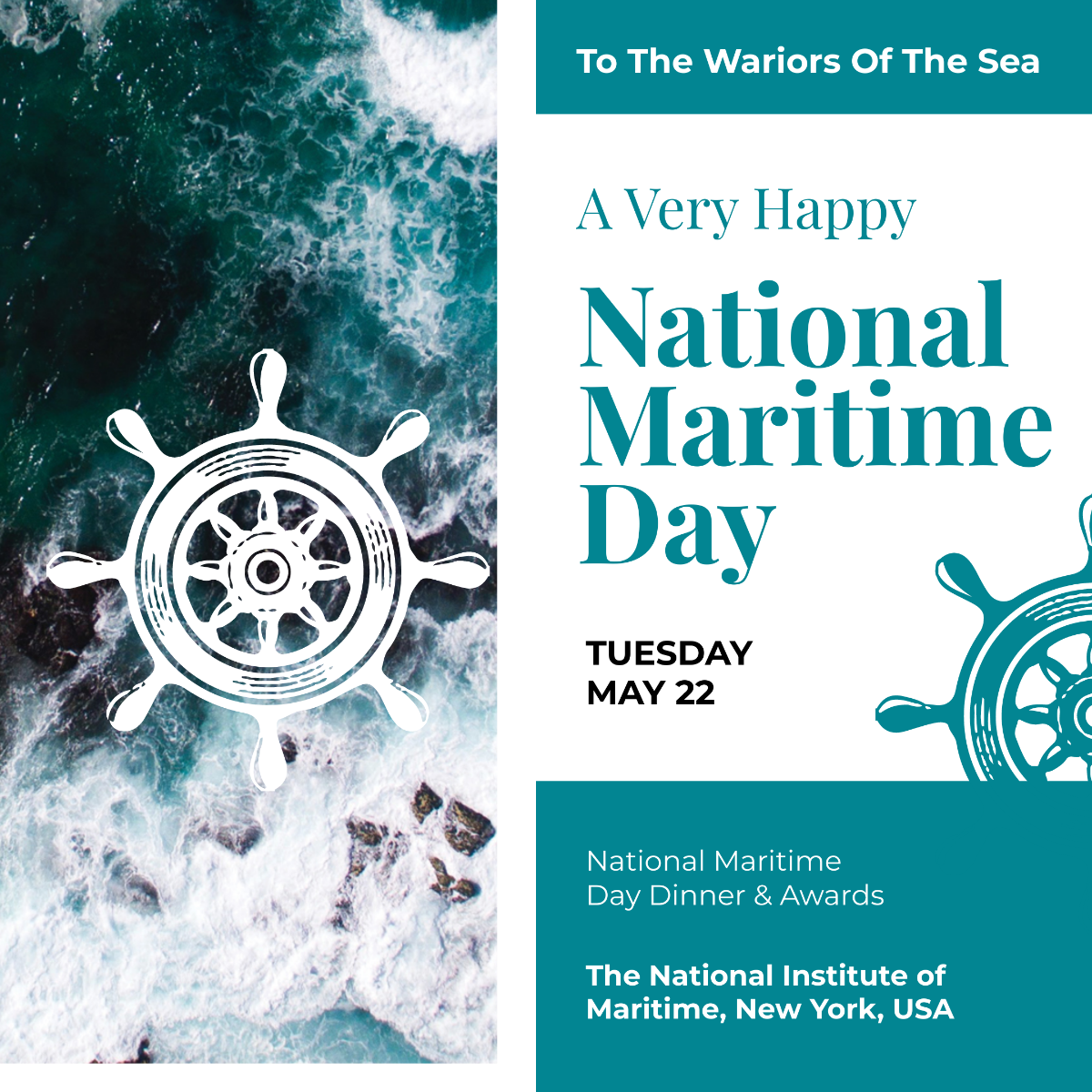 National Maritime Day Instagram Post Template