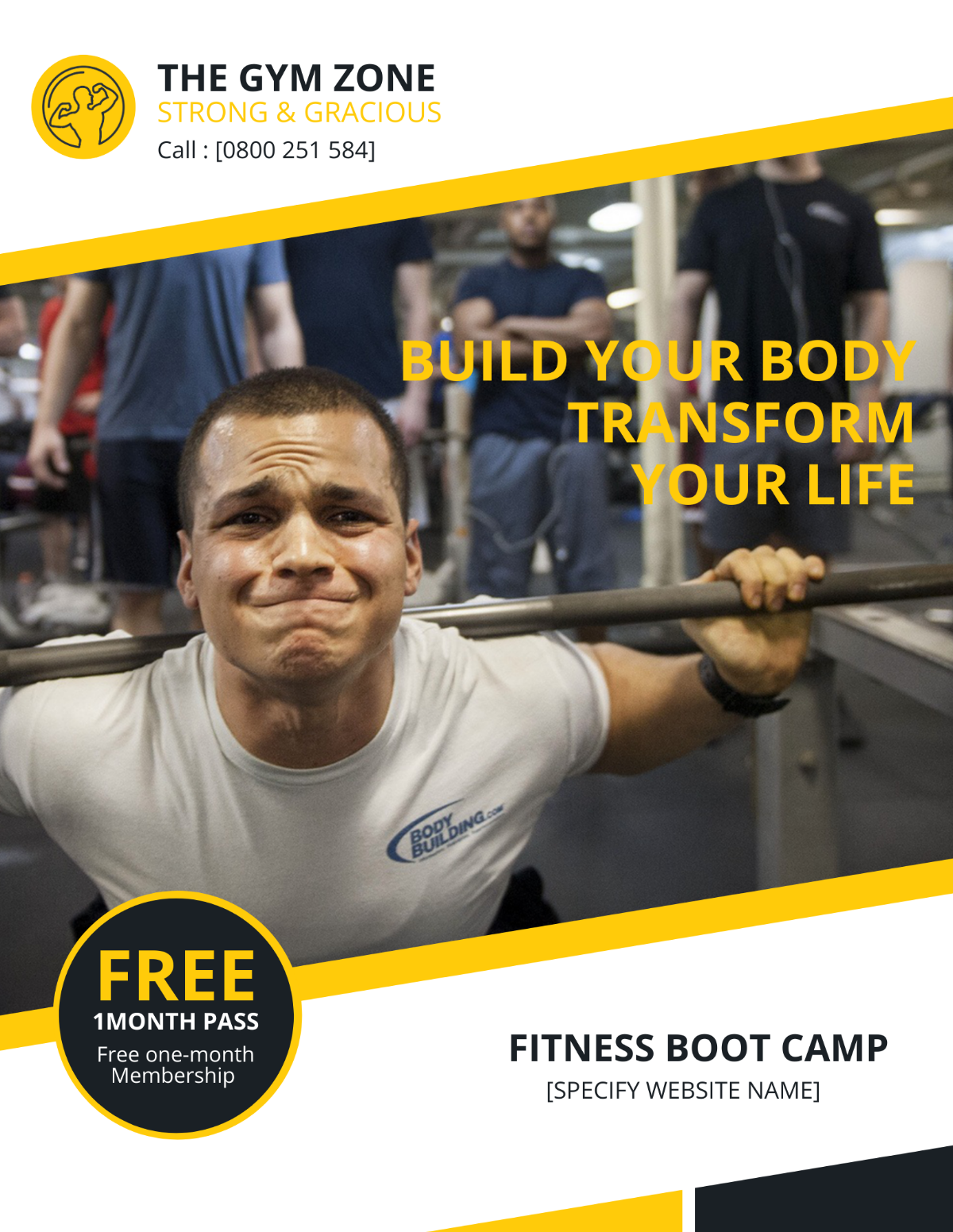 Free Gym eBook Cover Template