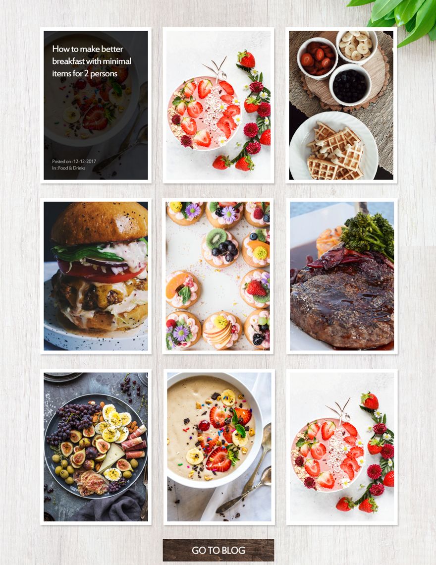 Foodie Photoshop Website Template