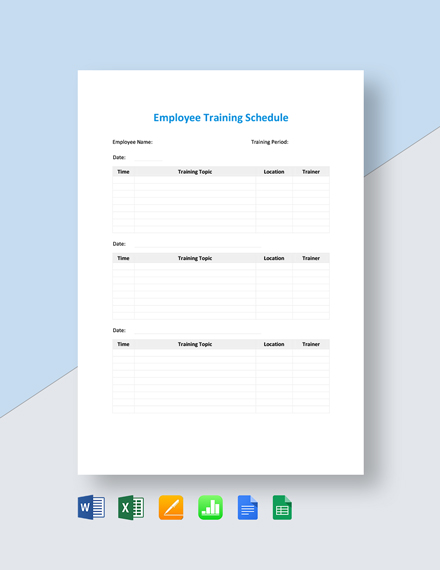 25+ Training Schedule Templates - Docs, PDF