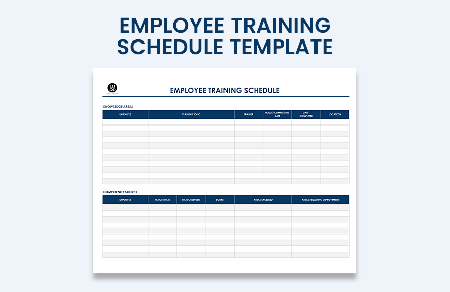 Employee Training Schedule Template Download in Word Google Docs