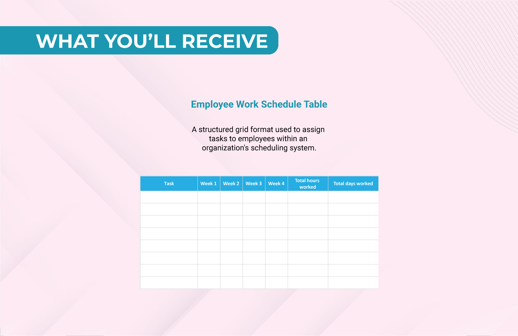 Employee Work Schedule Template