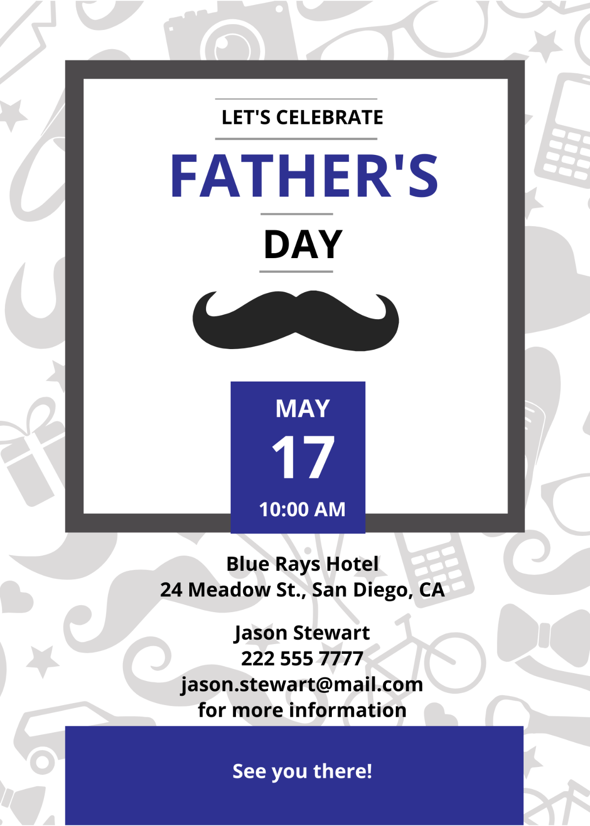 Father's Day Invitation Template - Edit Online & Download