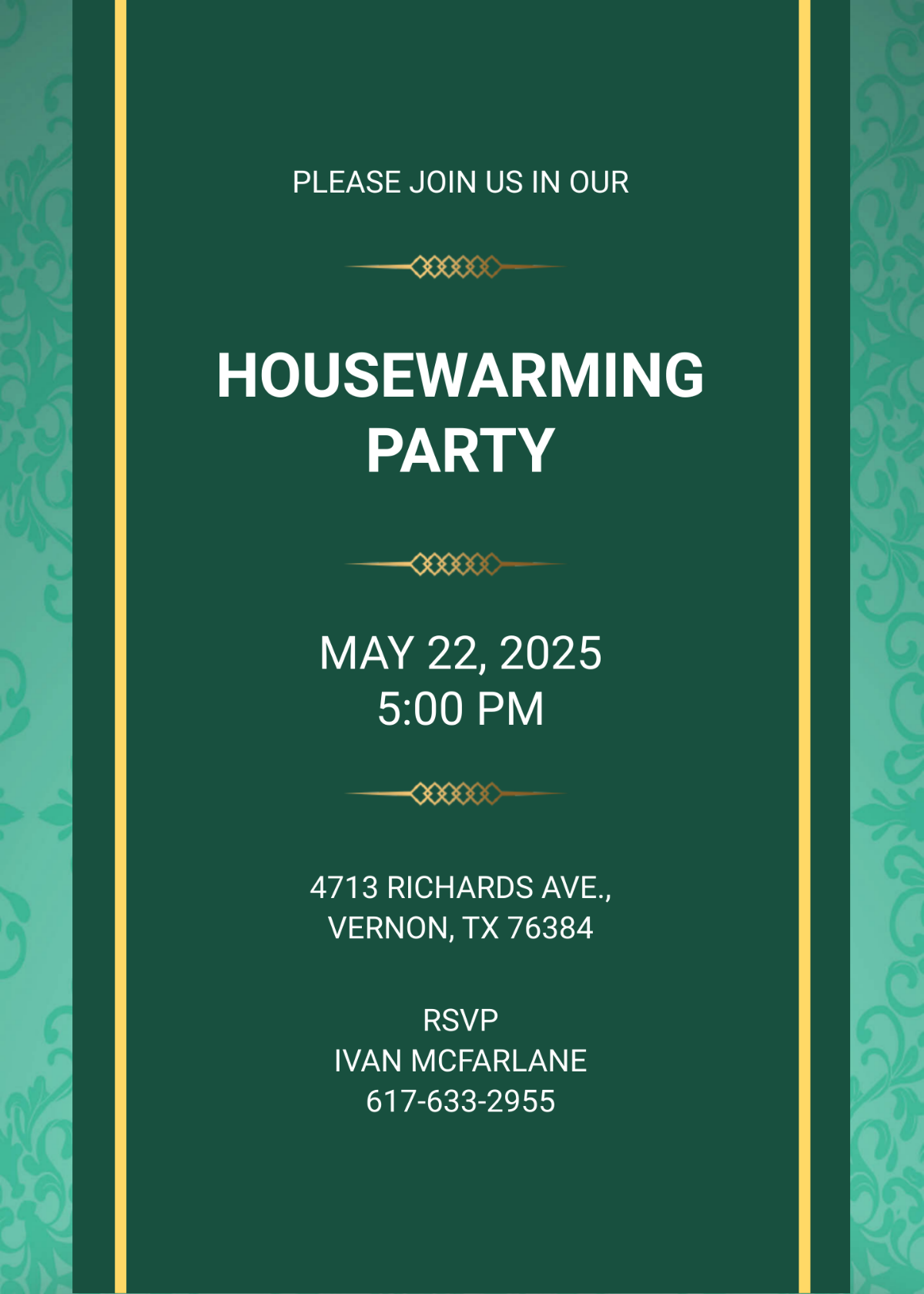 Printable Housewarming Party Invitation Template