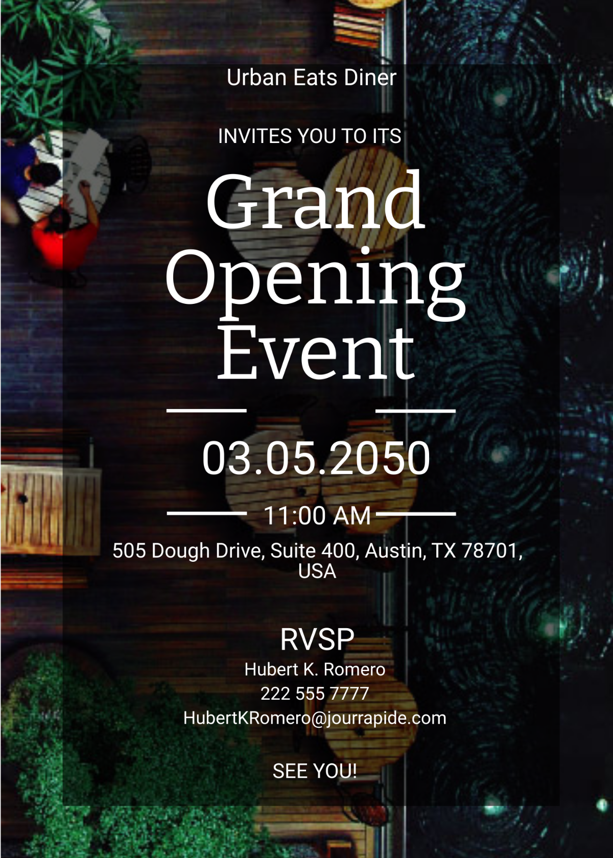 Restaurant Grand Opening Invitation