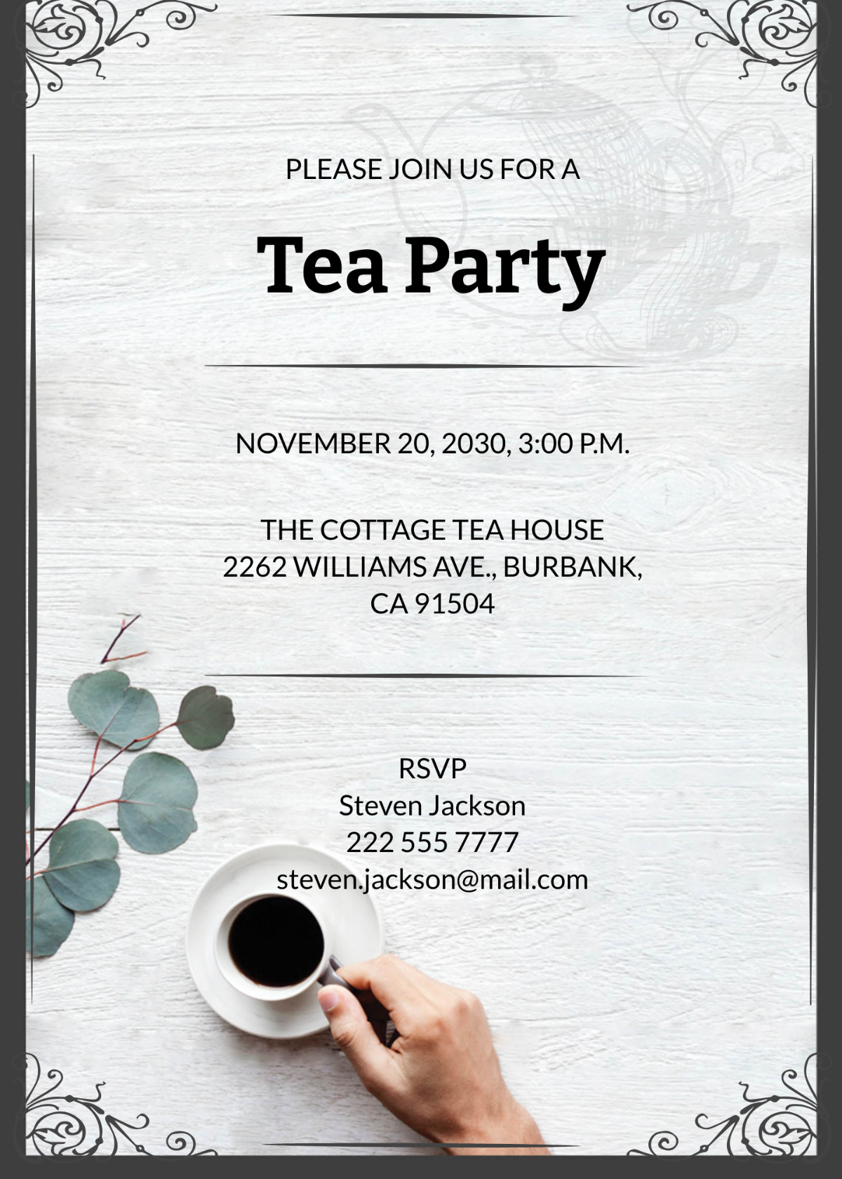 Free Bridgerton Tea Party Invitation Template To Edit Online Free Bridgerton Tea Party Invitation Template To Edit Online