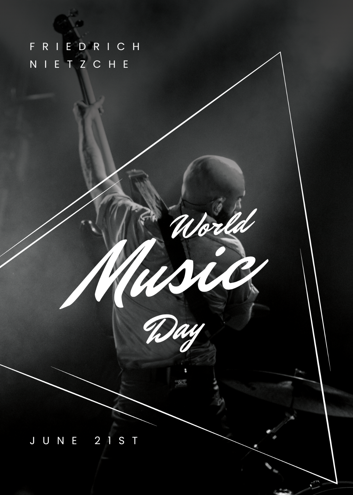 Free World Music Day Greeting Card Template