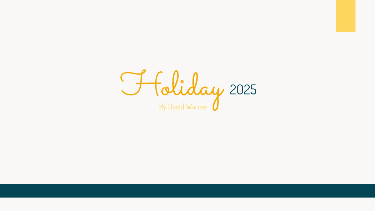 Free Holiday Presentation Template to Edit Online