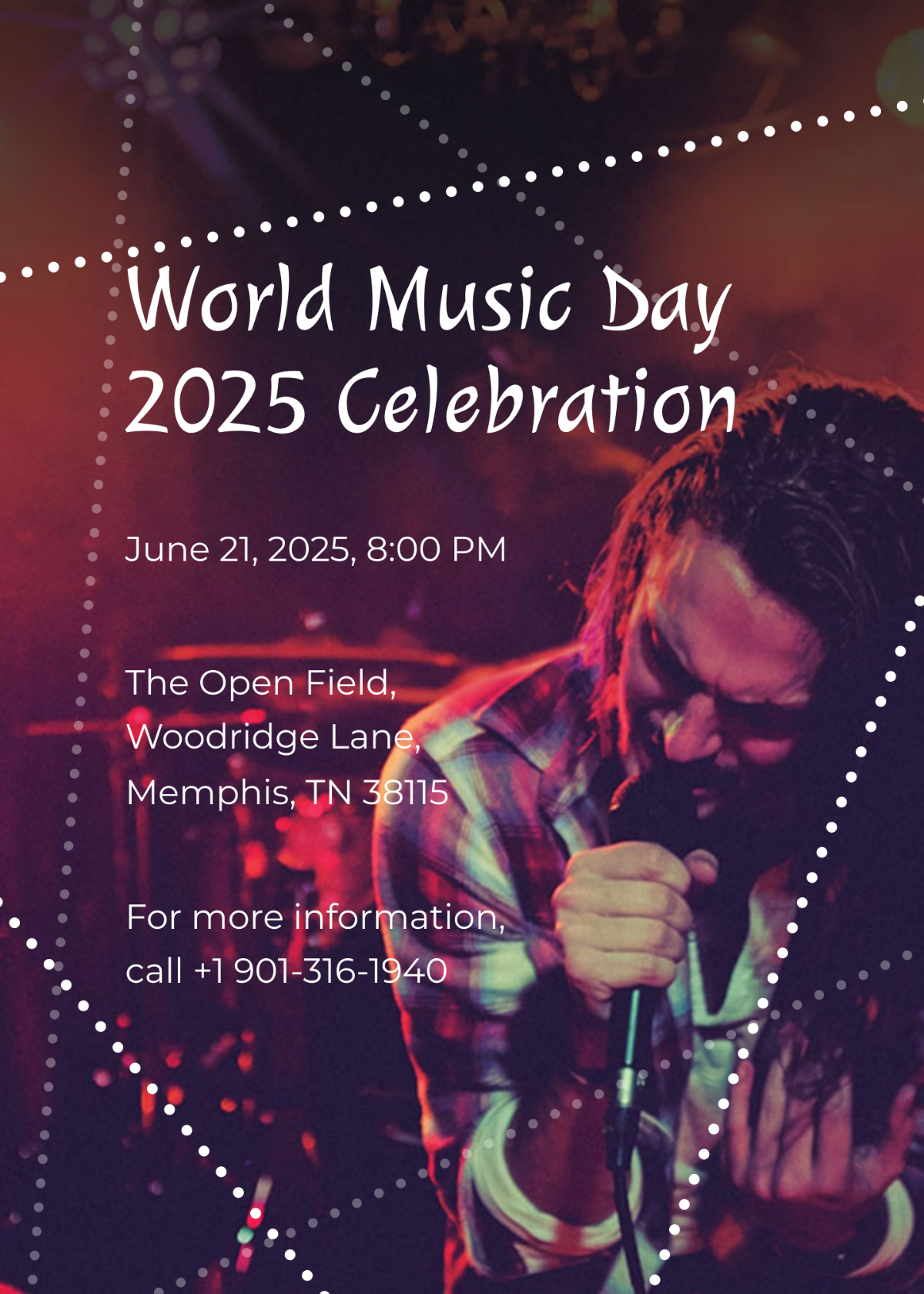 Free World Music Day Invitation Template