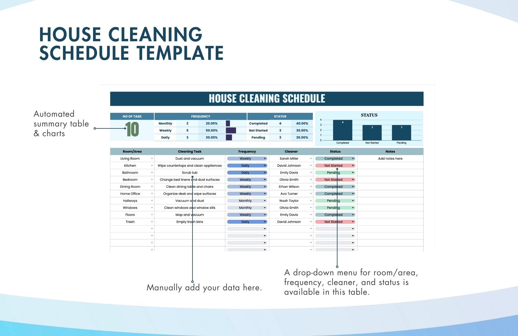 House Cleaning Schedule Template