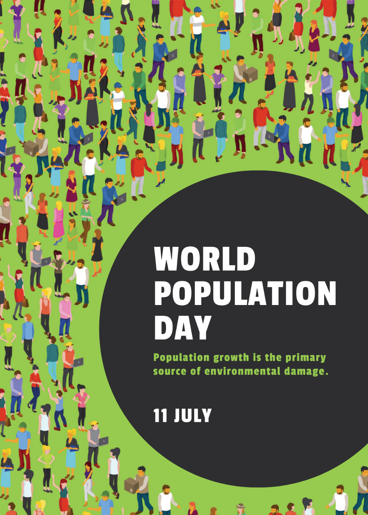 Free World Population Day Greeting Card Template