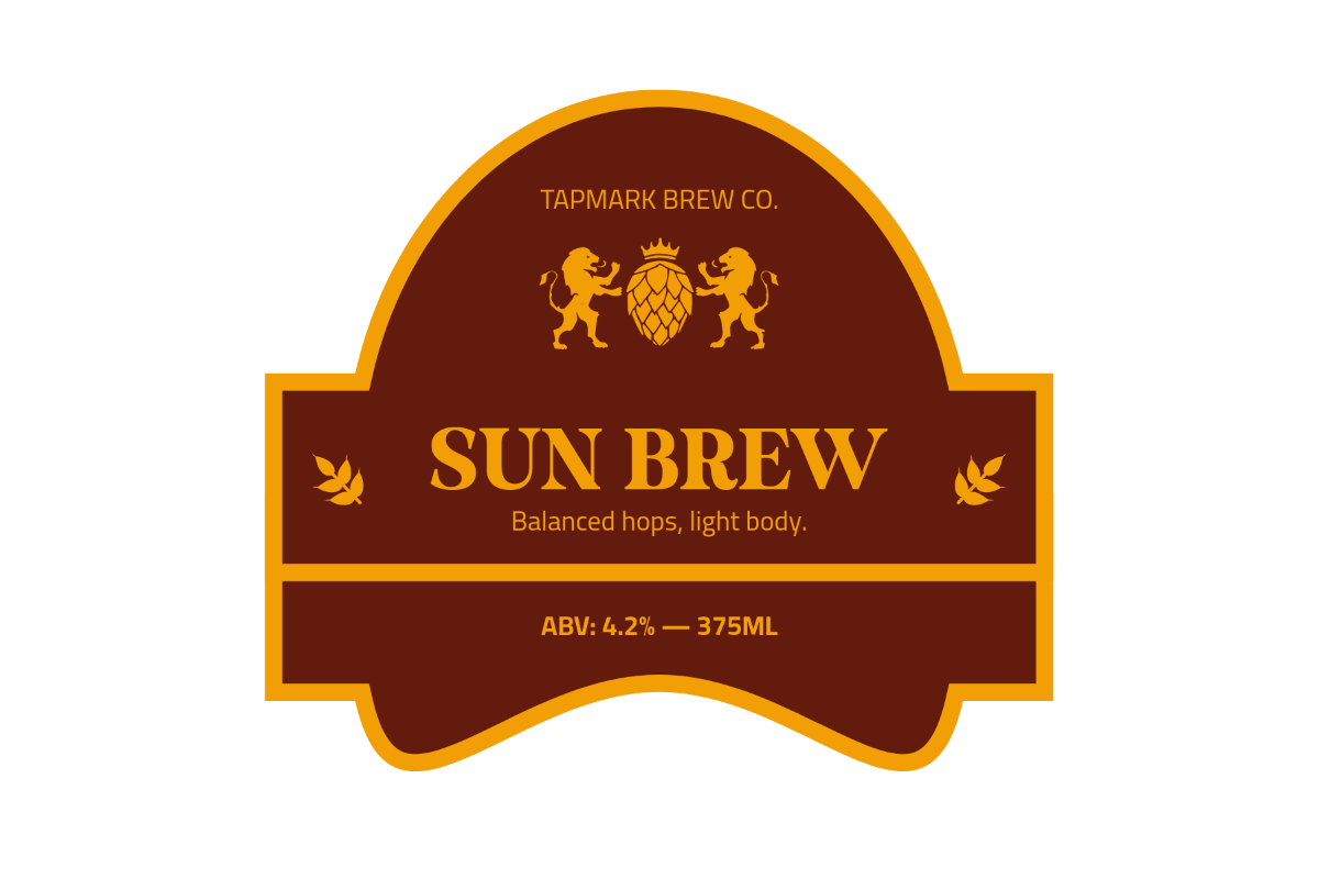 Free Beer Product Label Template