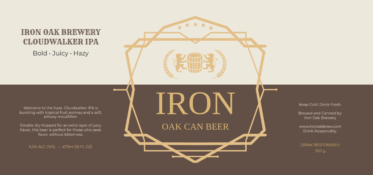 Free Beer Can Label Template