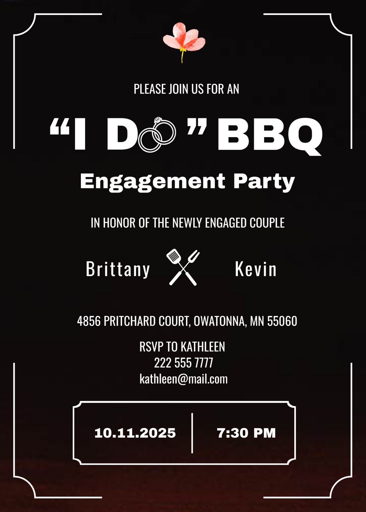 I Do Bbq Engagement Invitation Template - Edit Online & Download