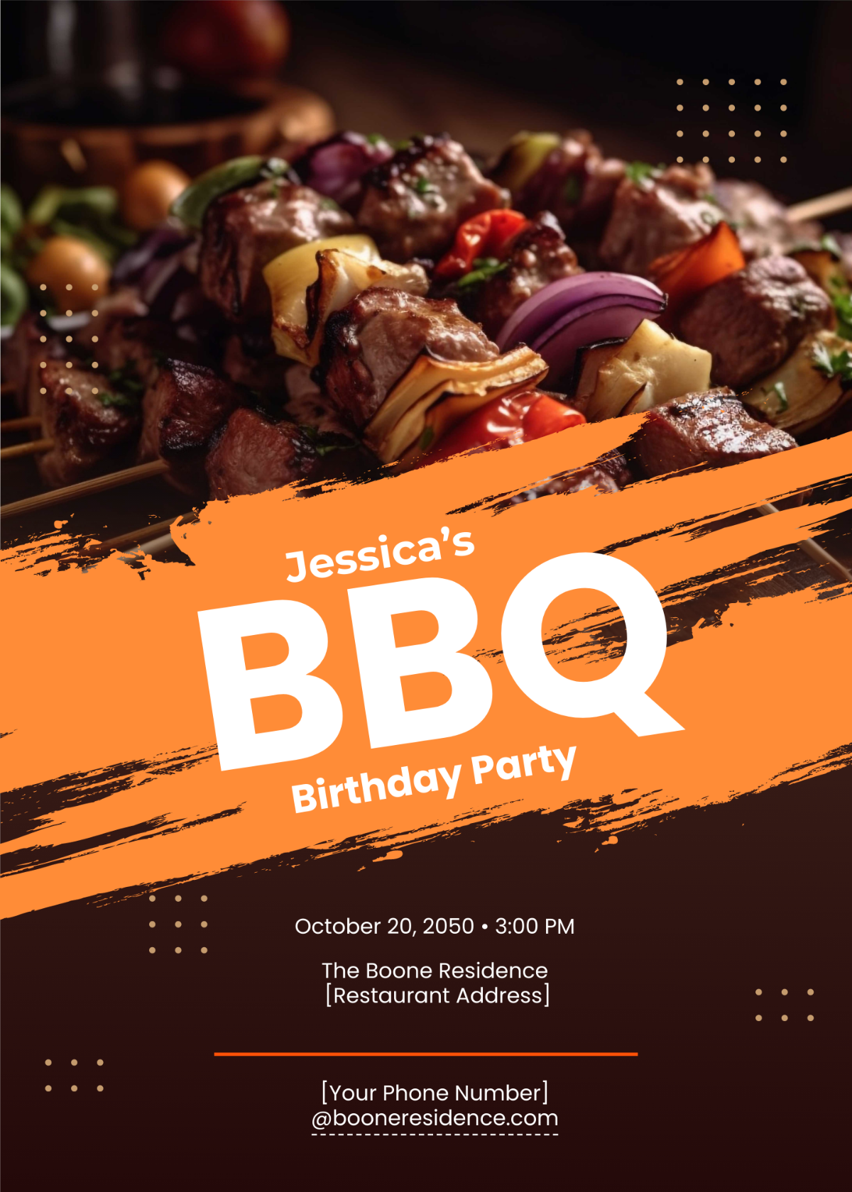 BBQ Birthday Invitation
