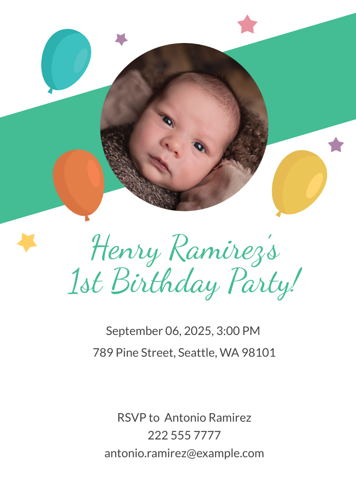 Kid's Birthday Party Invitation