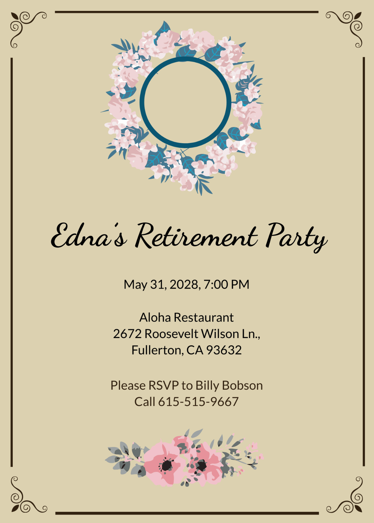 Free Retirement Party Invitation Template