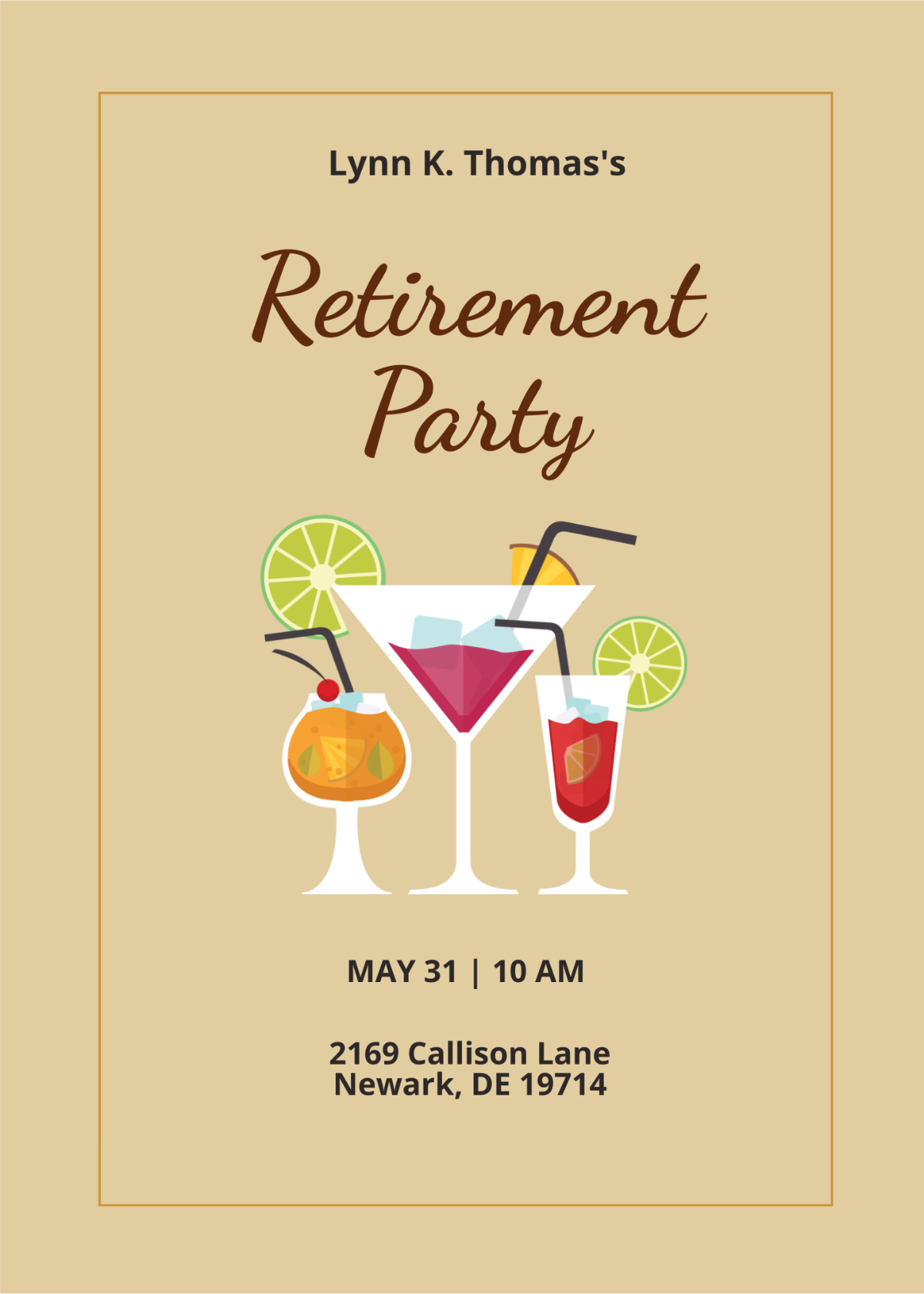 Printable Retirement Party Invitation