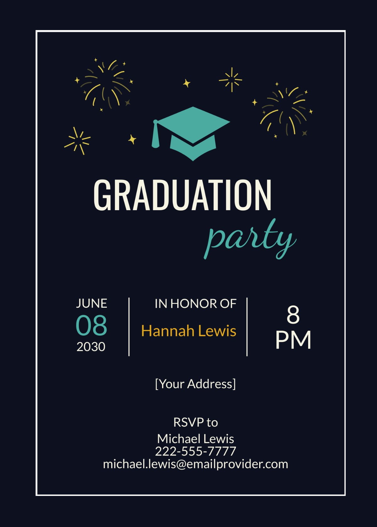 Sample College Graduation Invitation