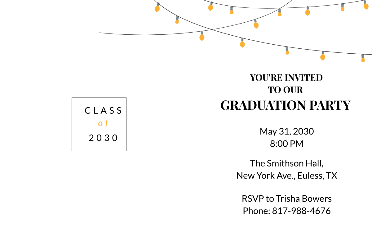 Graduation Celebration Invitation Template