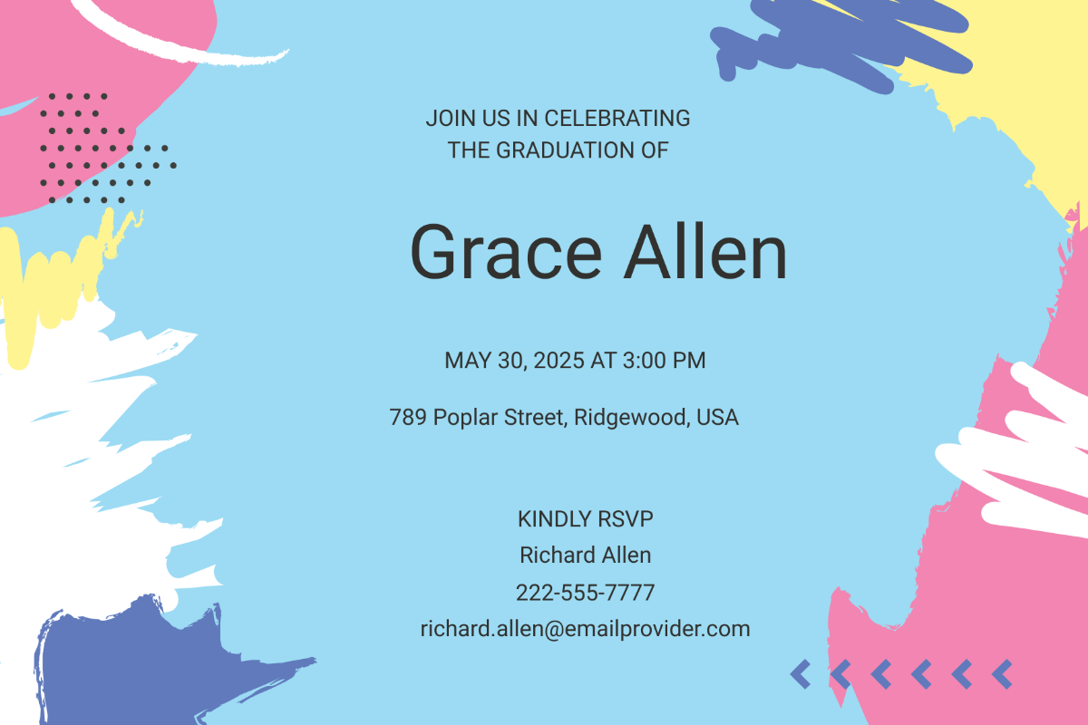 Sample Preschool Graduation Invitation