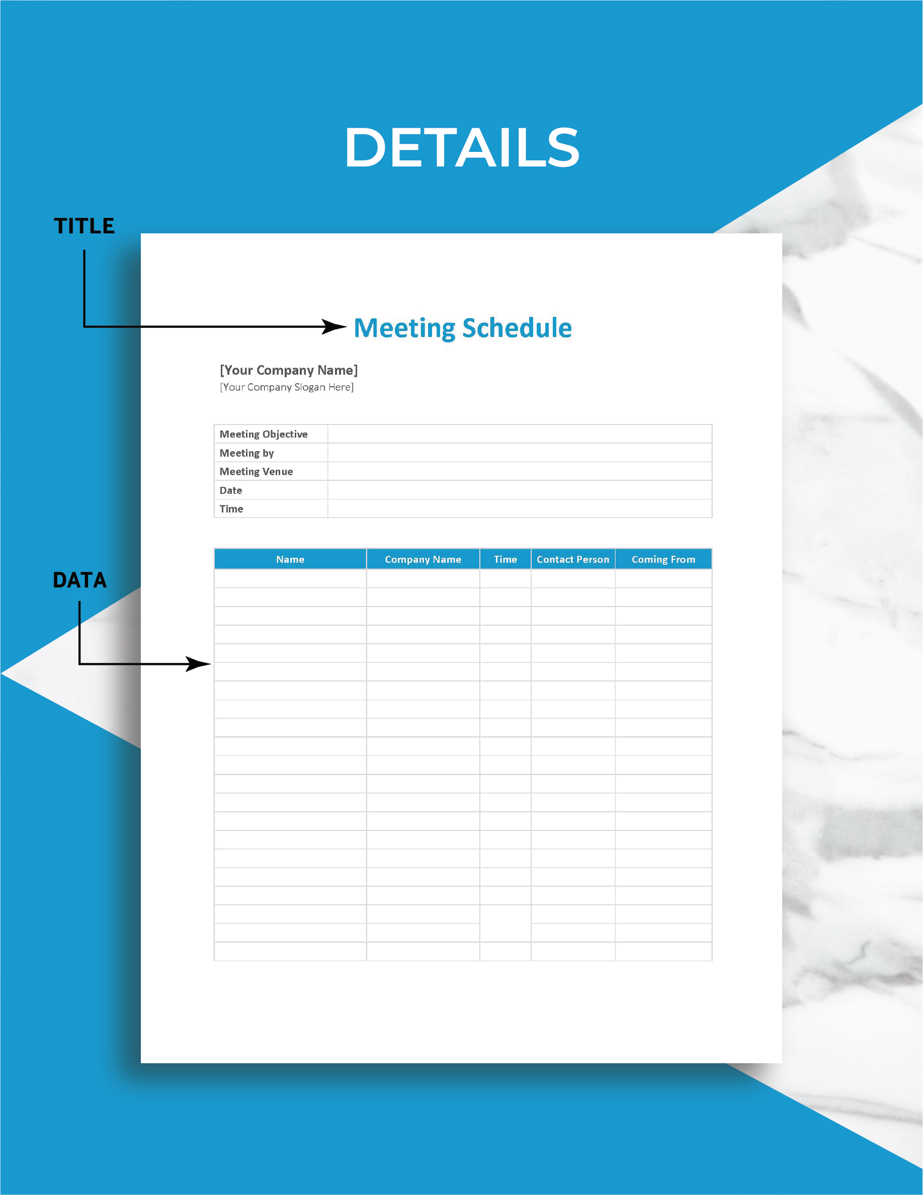 Meeting Schedule Template - Download in Word, Google Docs, Excel ...