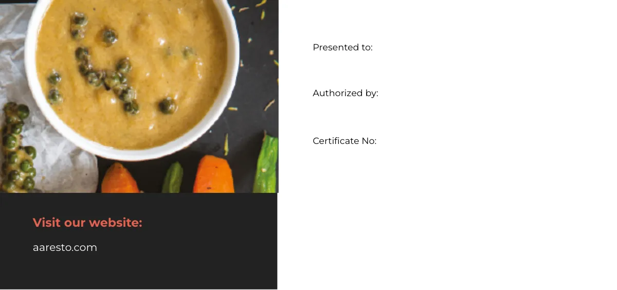 Free Food Gift Voucher Template to Edit Online