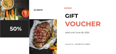 Free Food Gift Voucher Template to Edit Online