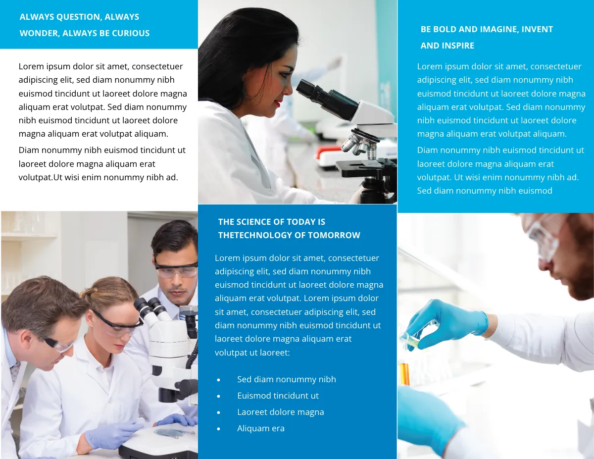 Free Science Brochure Template to Edit Online
