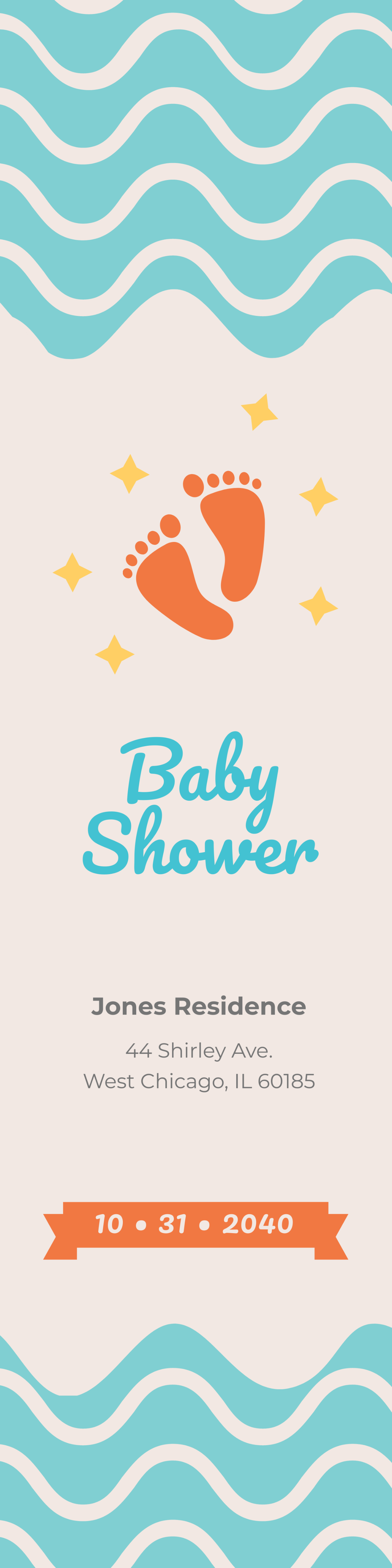 Baby Shower Bookmark Template