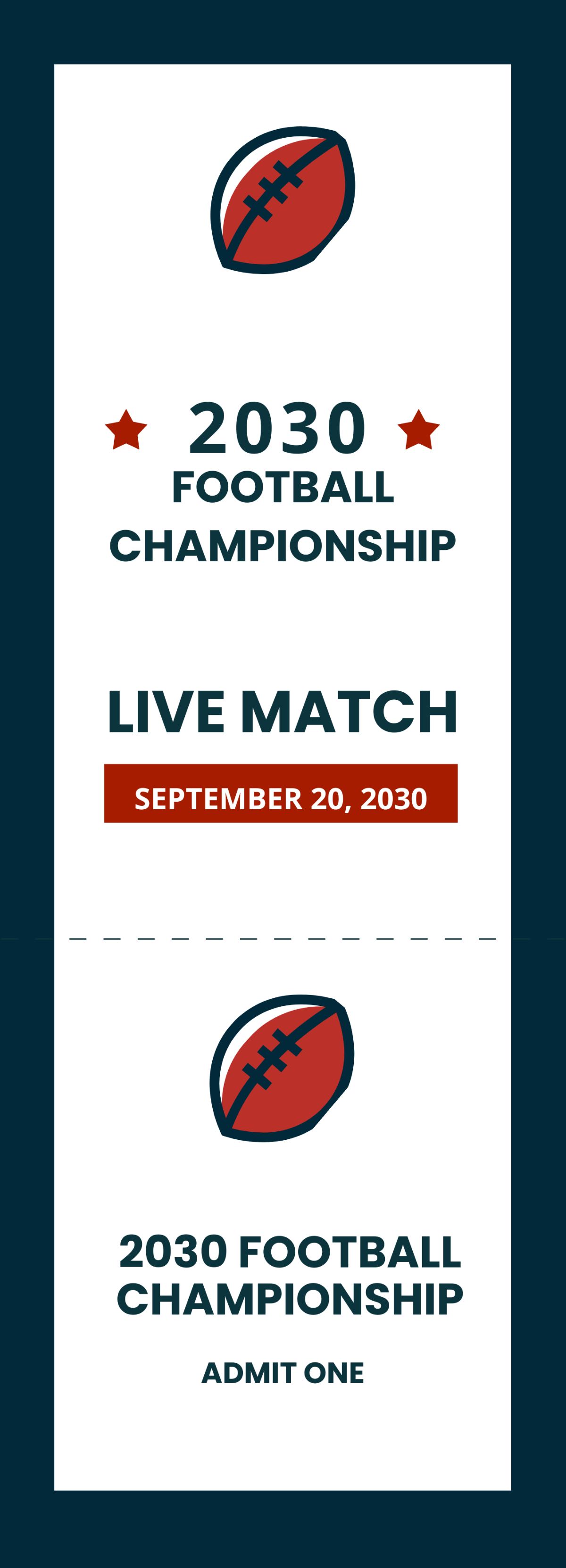 Sports Event Ticket Template