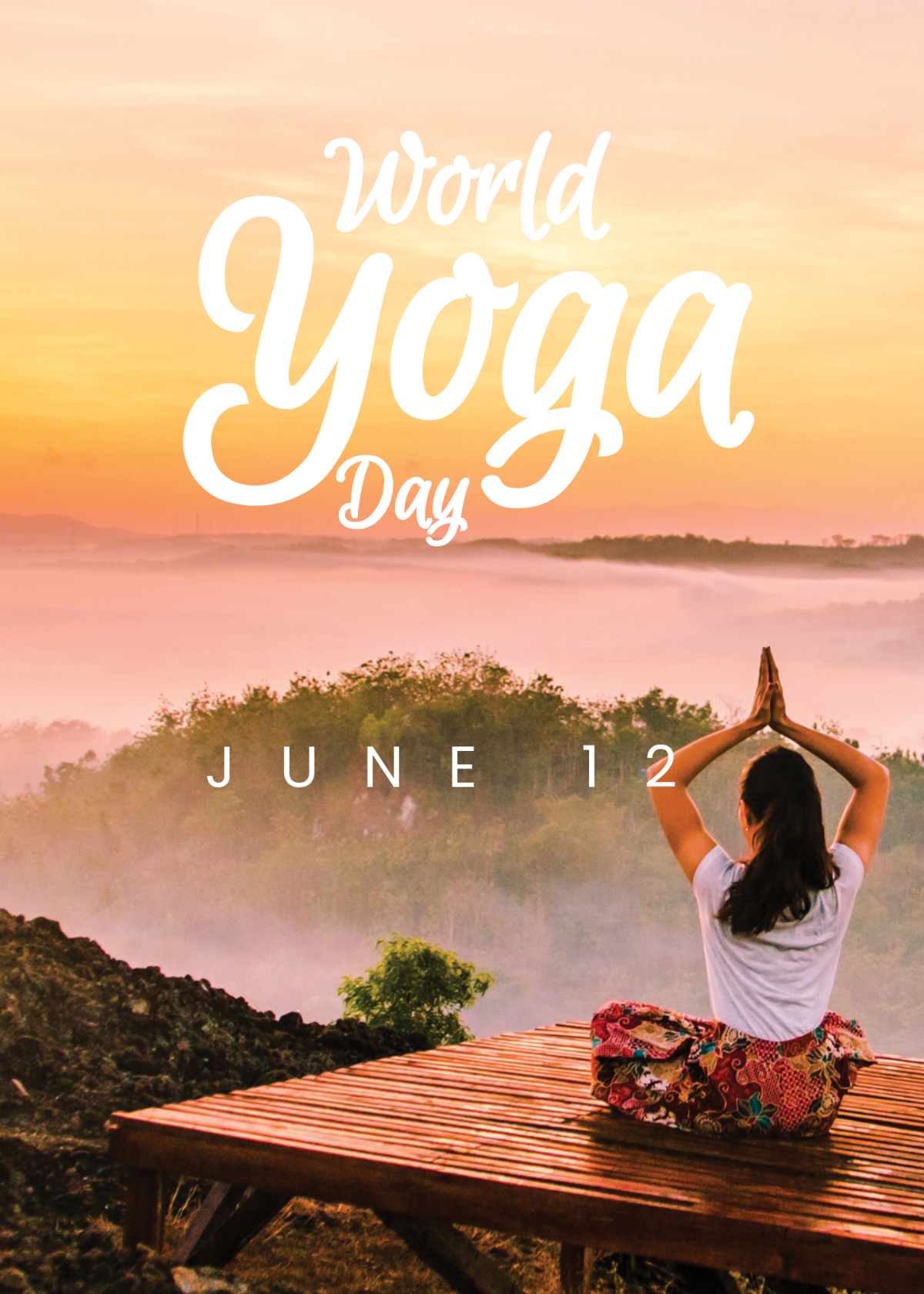 Free World Yoga Day Greeting Card Template